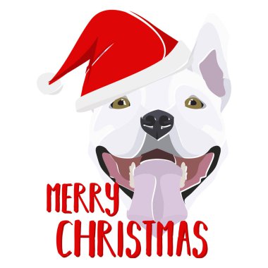 Çizim Köpek Boğa Teriyeri Mutlu Noeller