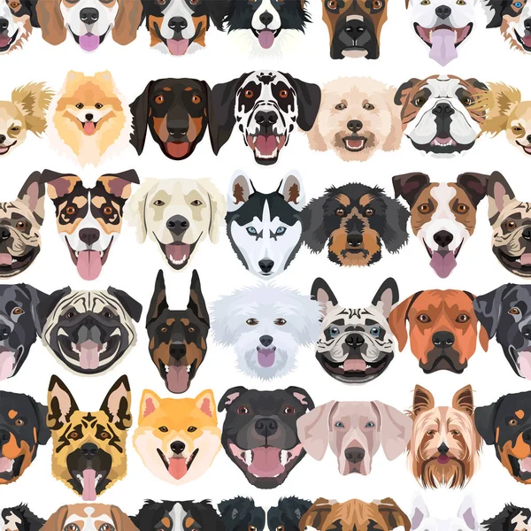 Çizimler kusursuz desenli mutlu köpekler. 