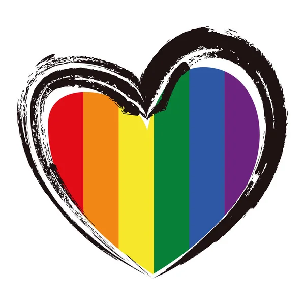 Ilustração LGBT - Amor é amor —  Vetores de Stock