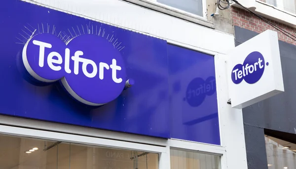 Telfort op een winkel in Amsterdam — Stockfoto