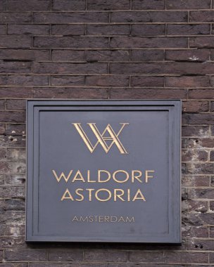harfler waldorf astoria Amsterdam'da bir cephesinde