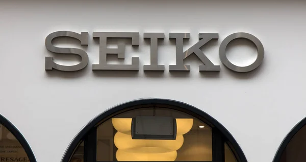 Seiko op een winkel in Amsterdam — Stockfoto