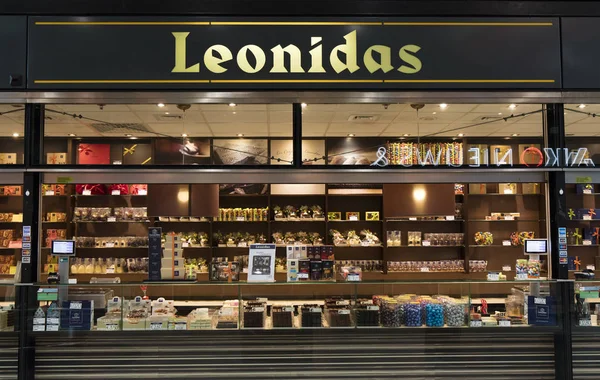 Leonidas butik i Amsterdam — Stockfoto
