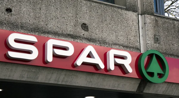 Letters spar on a facade in amsterdam — Stock Photo, Image