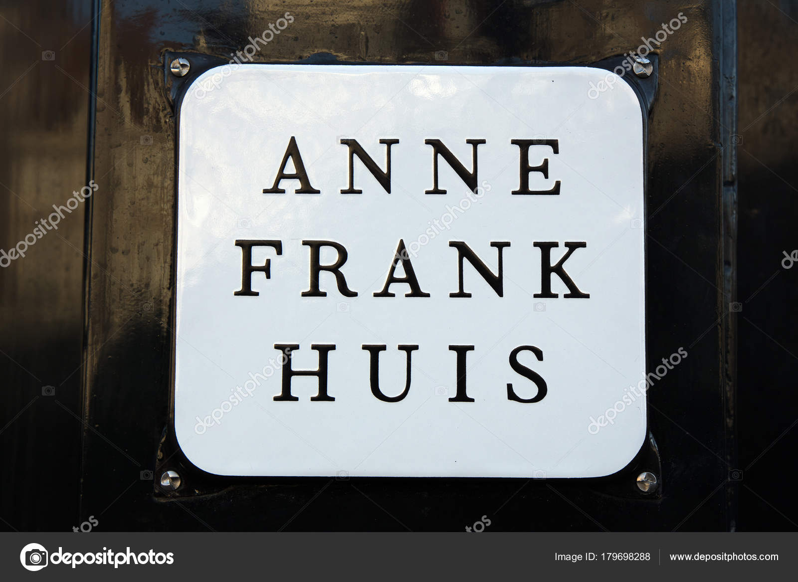 Amsterdam Sign On The Anne Frank House Stock Editorial Photo
