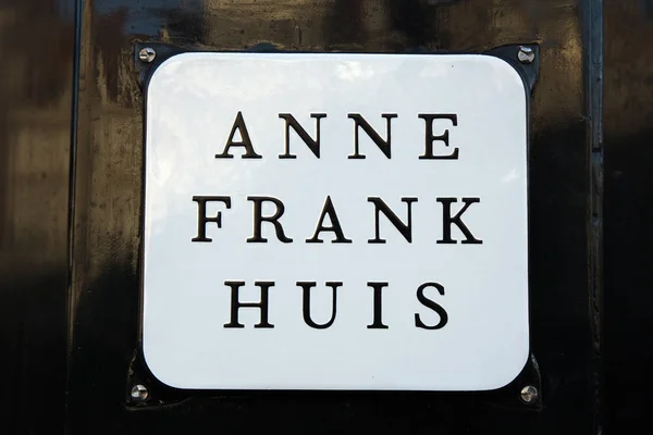 Amsterdam firma en la casa de Anne Frank — Foto de Stock