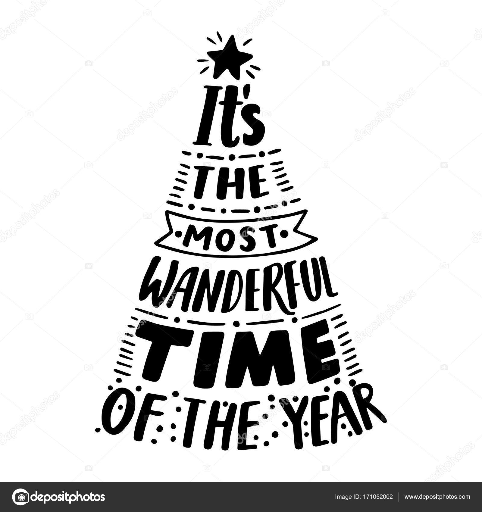 Merry christmas quote, vector text for design greeting cards, photo