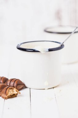 Choco bisküvi ile sıcak çikolata 