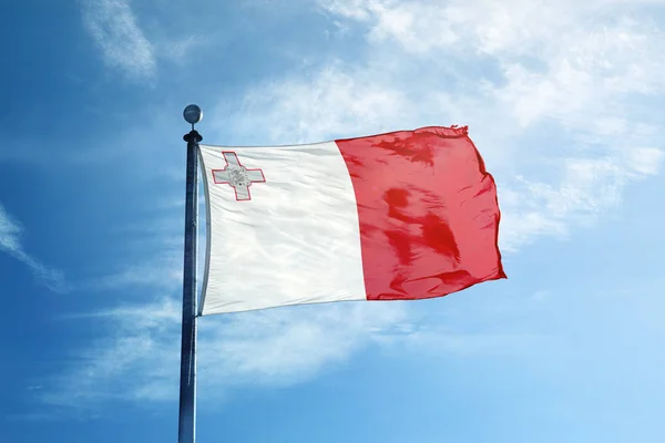 Bandeira de malta no mastro — Fotografia de Stock