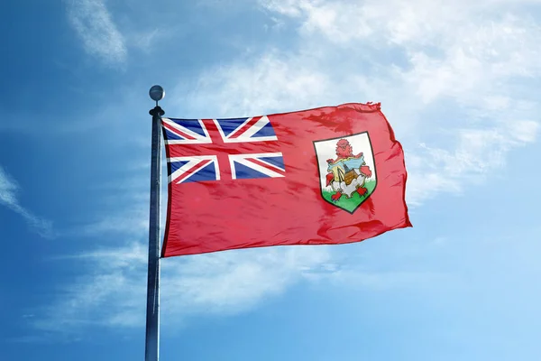 Bermuda Islands flagga på masten — Stockfoto