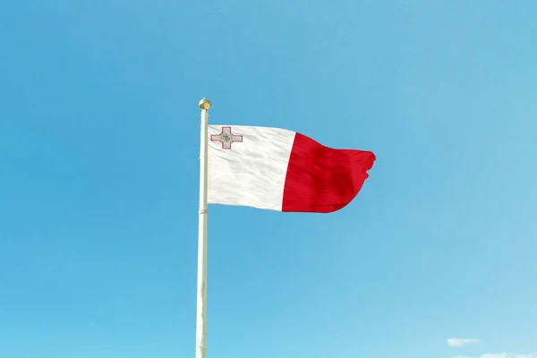 Flag malta på masten - Stock-foto