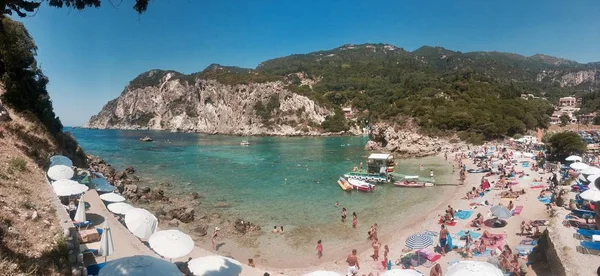 Palaiokastritsa dorp in Corfu — Stockfoto