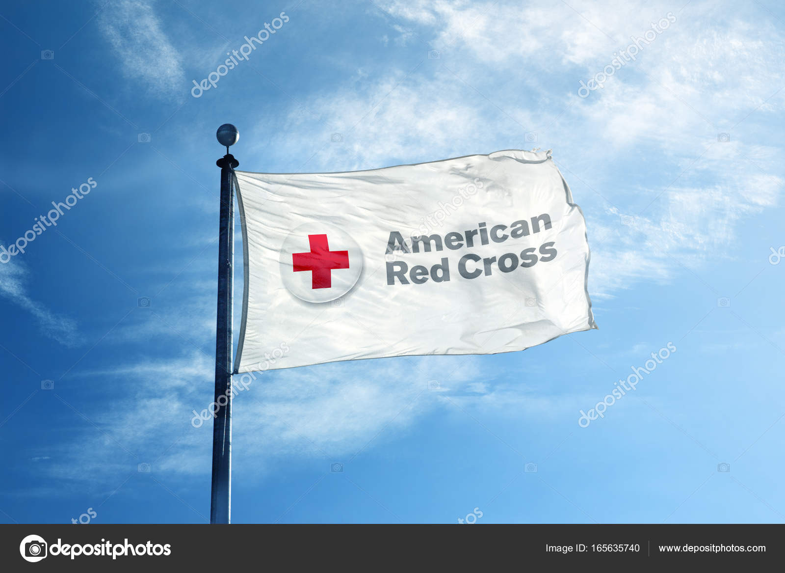 Snuble krater Kompatibel med American Red Cross flag Stock Photo by ©AlexanderMils 165635740