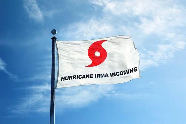 Флаг предупреждения о урагане — стоковое фото
