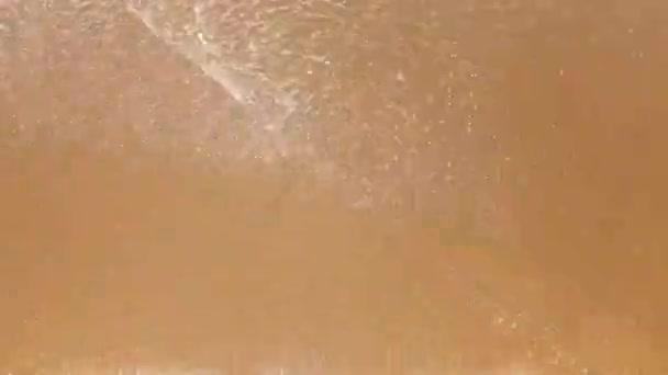 Waves on sandy beach — Stock Video