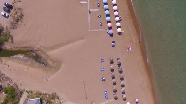 Вид з повітря на пляж — стокове відео