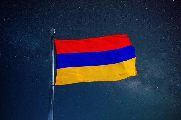Armenias flagg på masten – stockfoto