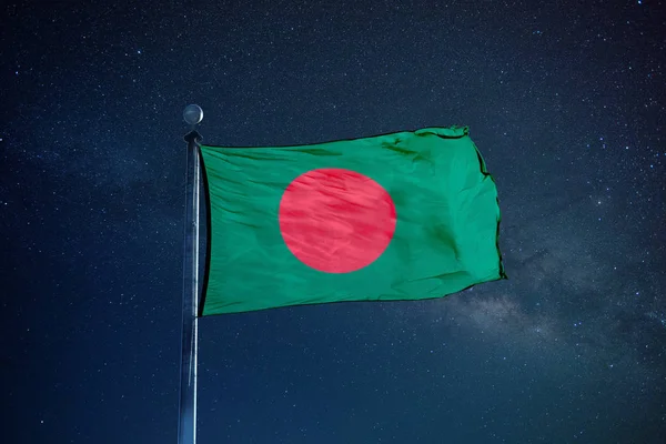 Bangladesh flag on the mast — Stock Photo, Image