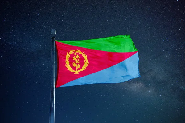 Eritrea flag on the mast — Stock Photo, Image