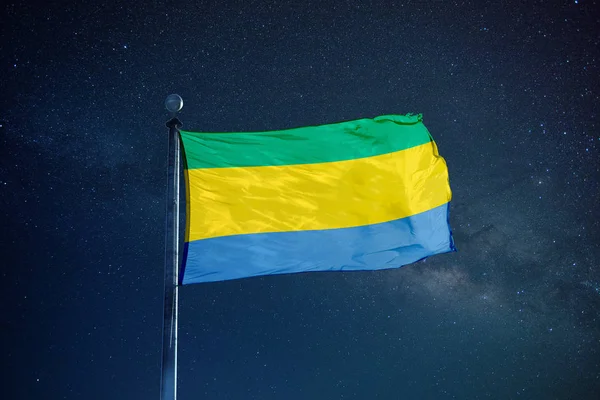 Gabon flag på masten - Stock-foto