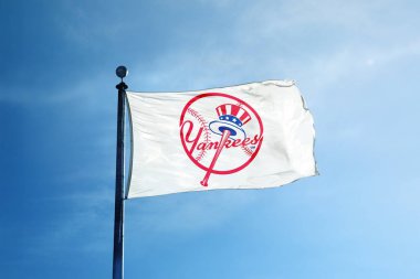 New York - 24 Ekim 2017 - New York Yankees beyzbol takımı fla
