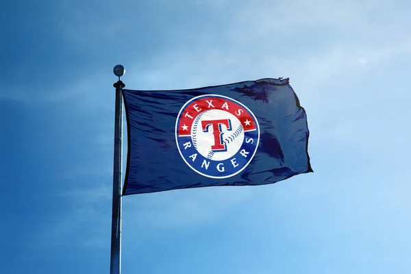 Texas - 24 Ekim 2017 - Texas Rangers beyzbol takımı bayrak t