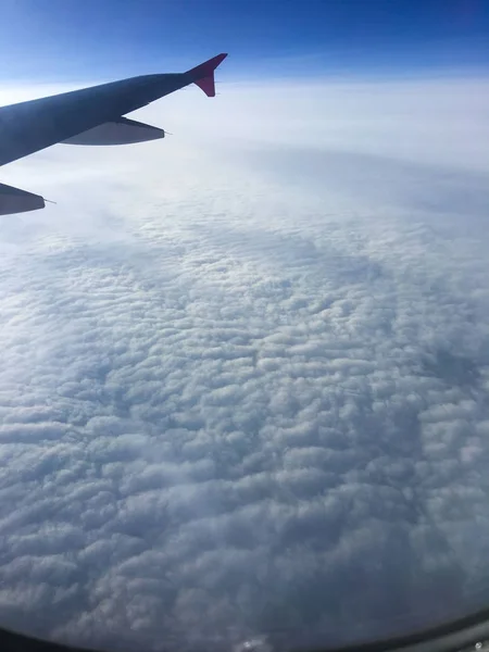 Blick Aus Dem Flugzeugfenster — Stockfoto