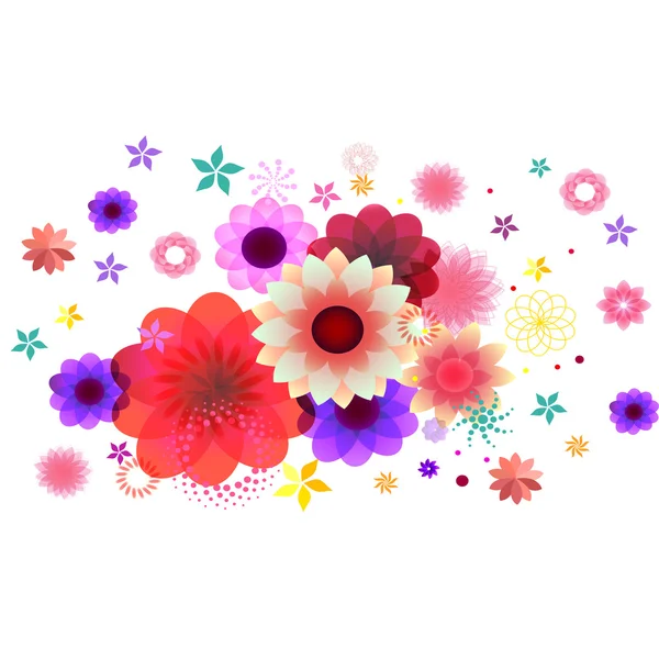 春の抽象花 — ストックベクタ