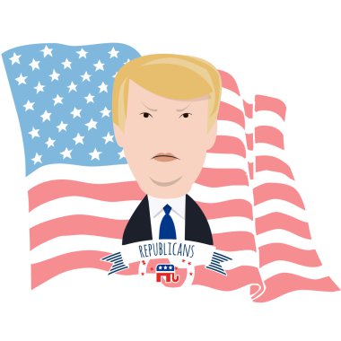 Donald Trump ve Amerikan bayrağı