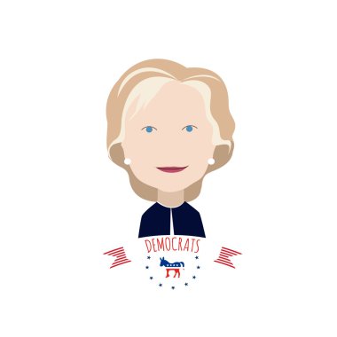 Clinton'ın portre bir beyaz