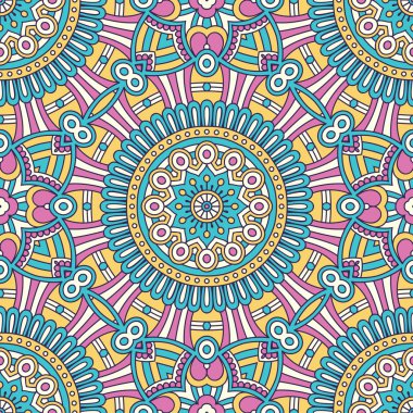 Mavi ve Sarı çiçekli desen