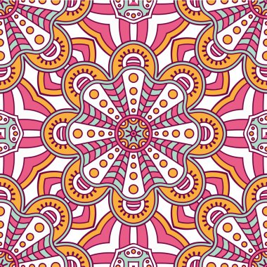 Desen sarı ve pembe daireler ile