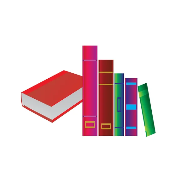 Velké a malé knihy pro školy — Stockový vektor