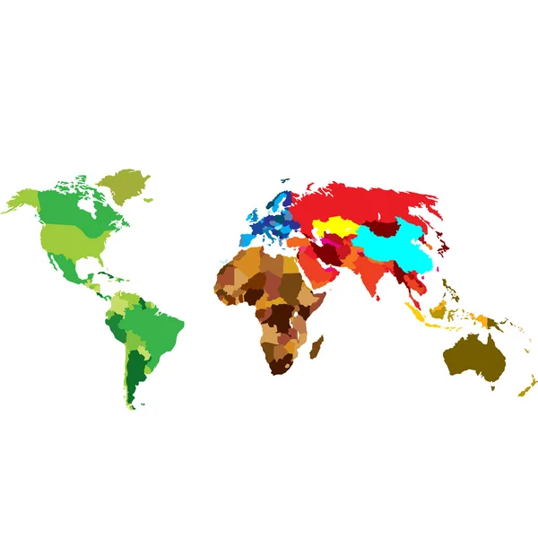 Политическая карта мира — стоковый вектор