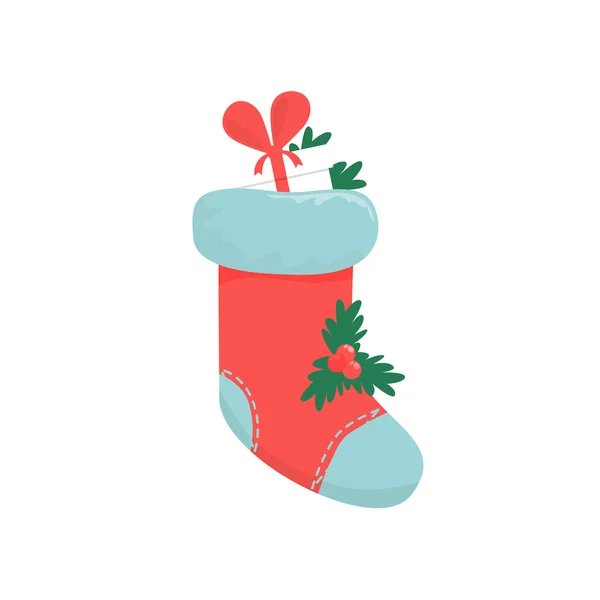 Kerst laarzen op een wit — Stockvector