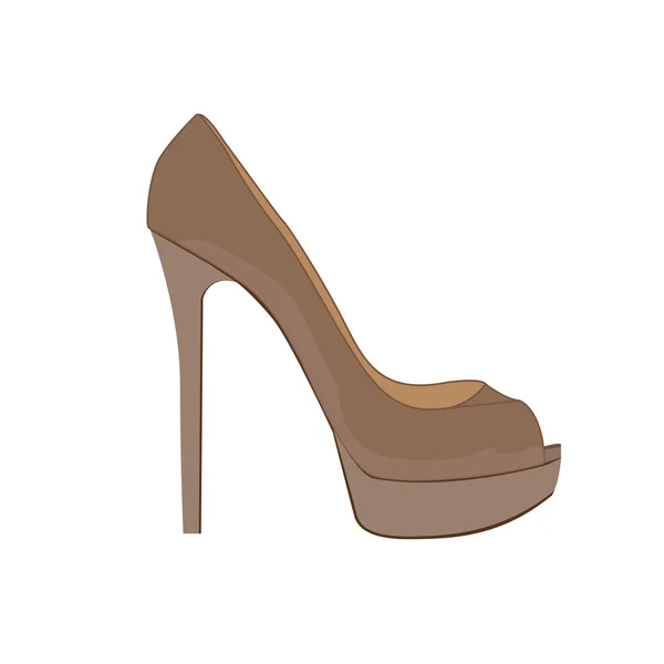 Modische braune Schuhe — Stockvektor