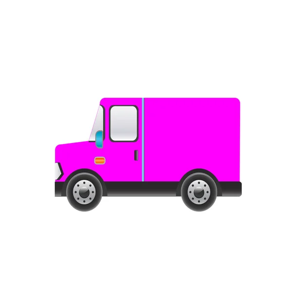 Gyönyörű rózsaszín teherautó — Stock Vector