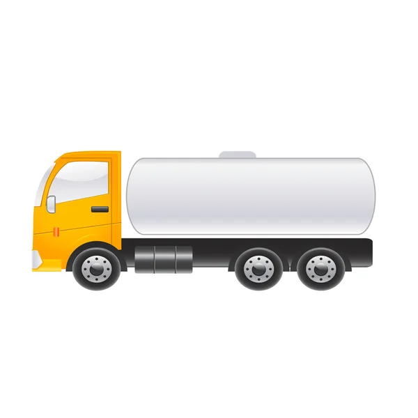 Long truck on a white — Stock Vector