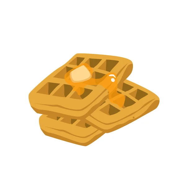 Biscoitos de waffle saborosos —  Vetores de Stock