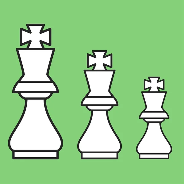 Schaken figuur koning op een groene achtergrond — Stockvector