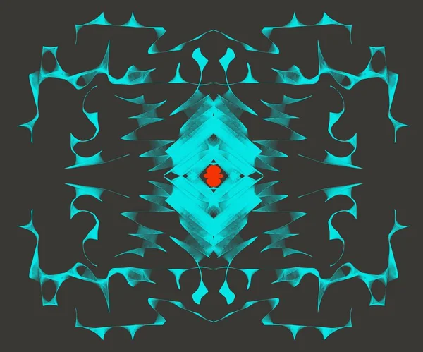 Dunkles Muster mit blauen Spiralen — Stockfoto
