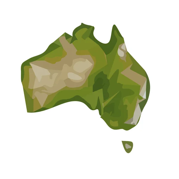 Australia mapa sobre un fondo blanco . — Archivo Imágenes Vectoriales