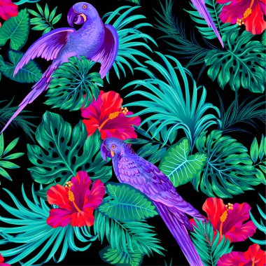 muhabbet kuşu ile sorunsuz vektör parrern