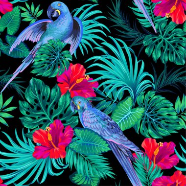 muhabbet kuşu ile sorunsuz vektör parrern