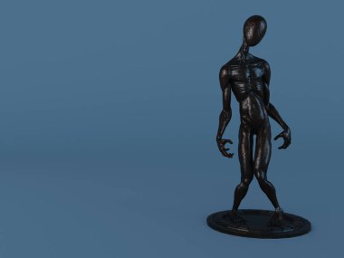 metal heykel 3d çizim görselleştirme