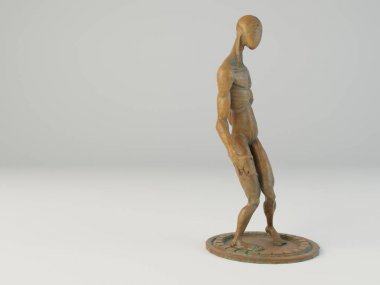 metal heykel 3d çizim görselleştirme