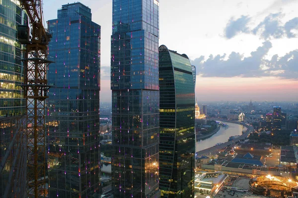 View of the city from a tall building — Stock Photo, Image