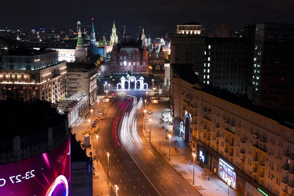 View of the city from a tall building — Stock Photo, Image