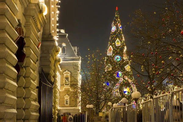 Neues Jahr und Weihnachten in Moskau — Stockfoto