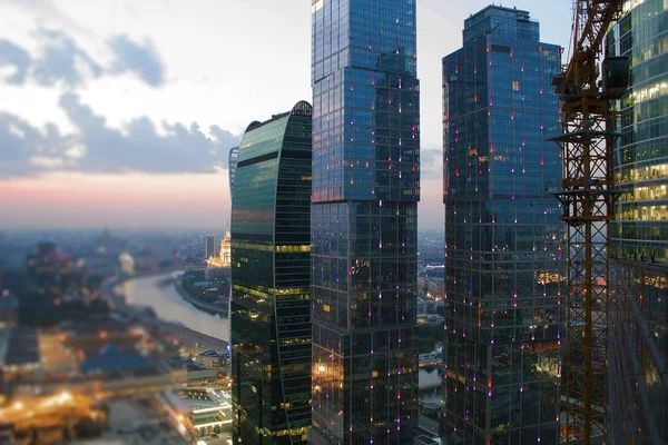 View of the city from a tall building — Stock Photo, Image